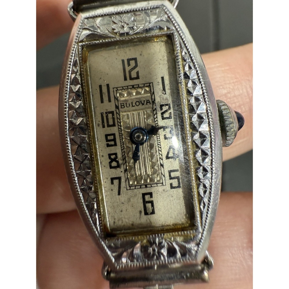 Antique Bulova 1924 Ladies Art Deco Manual Winding 14K GF Watch 15 Jewels - Picture 2 of 16
